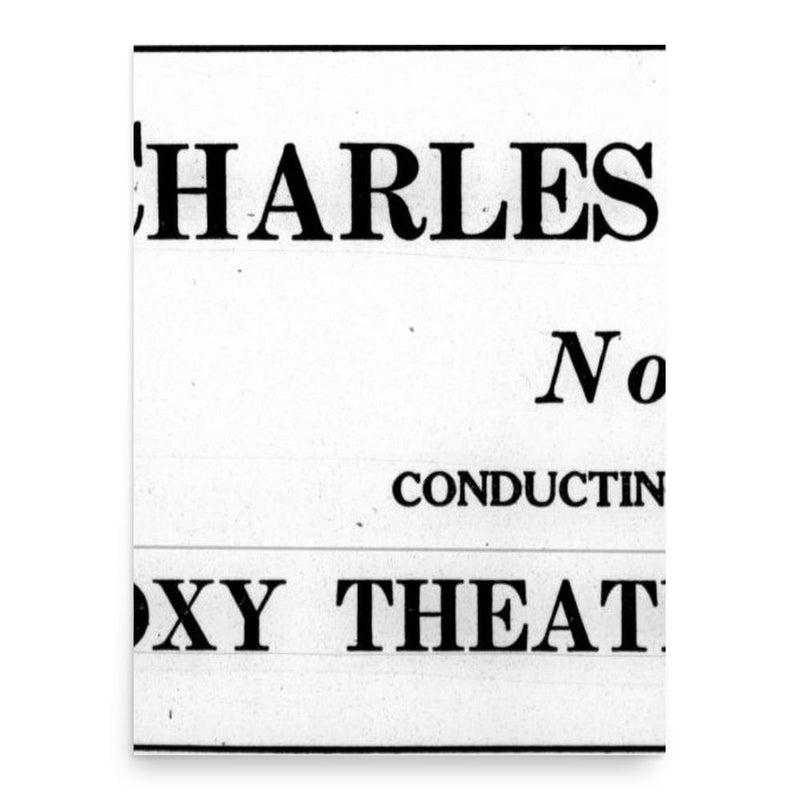 Charles Previn poster print, in size 18x24 inches.