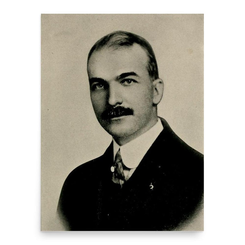 Charles Stewart Mott poster print, in size 18x24 inches.