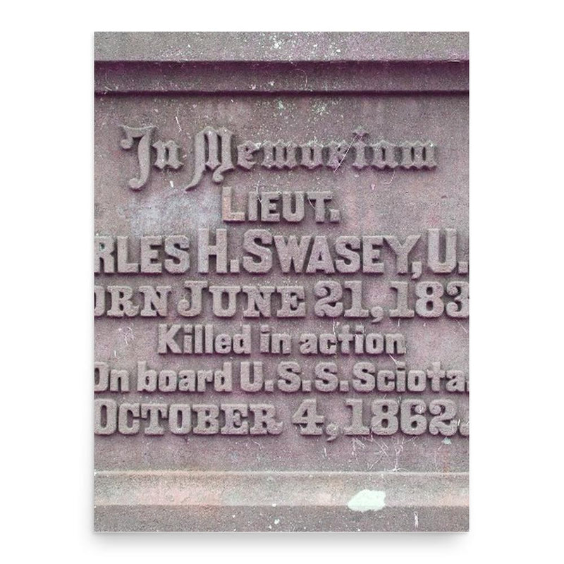 Charles Swasey poster print, in size 18x24 inches.