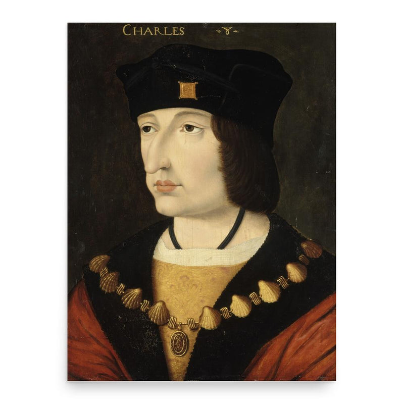 Charles VIII of France poster print, in size 18x24 inches.