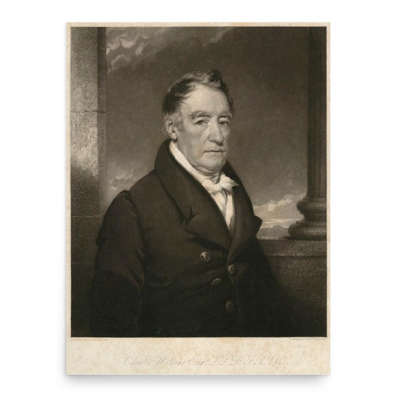 Charles Wilkins poster print, in size 18x24 inches.