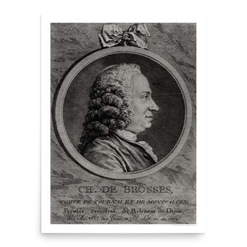 Charles de Brosses poster print, in size 18x24 inches.