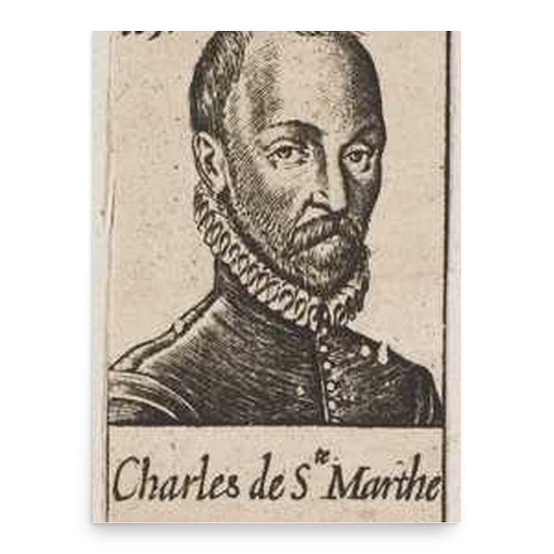 Charles de Sainte-Marthe poster print, in size 18x24 inches.