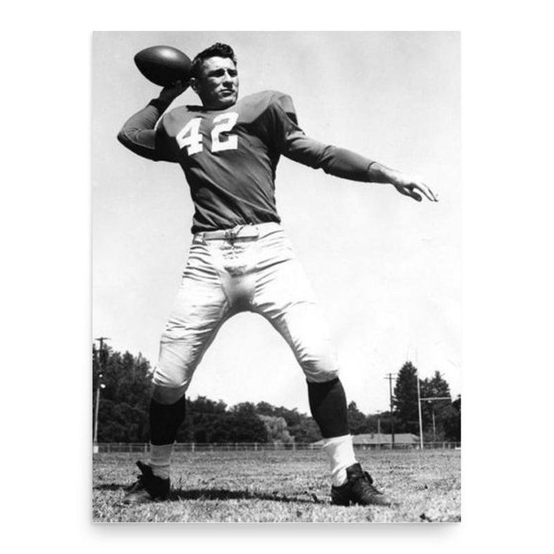 Charlie Conerly poster print, in size 18x24 inches.