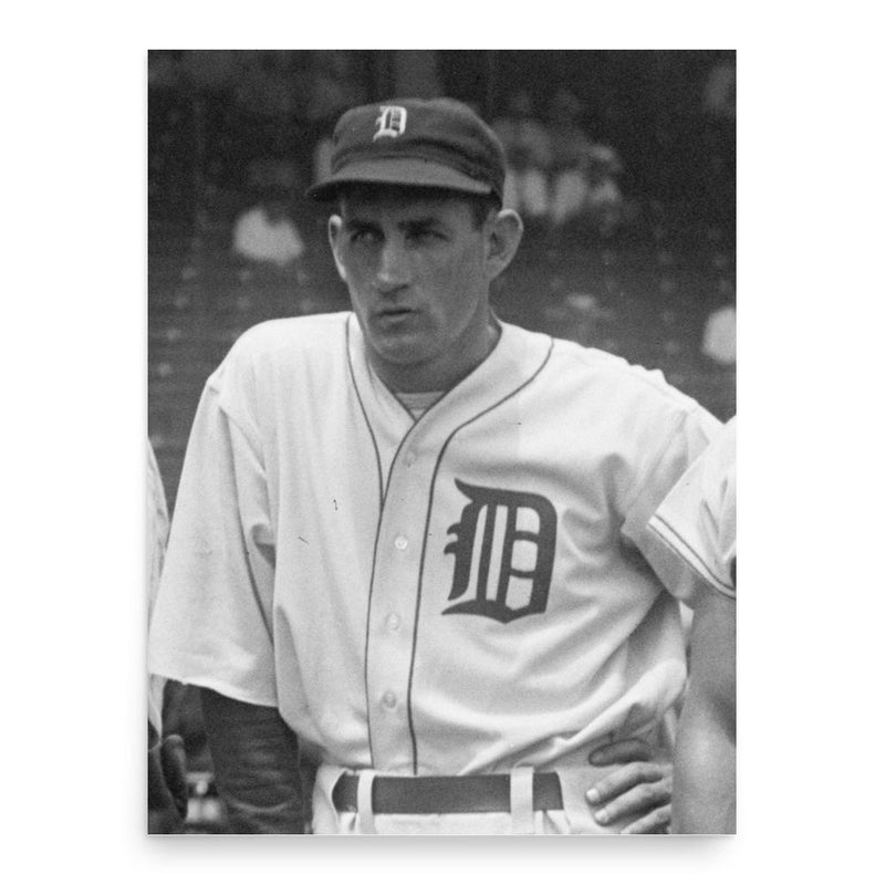 Charlie Gehringer poster print, in size 18x24 inches.