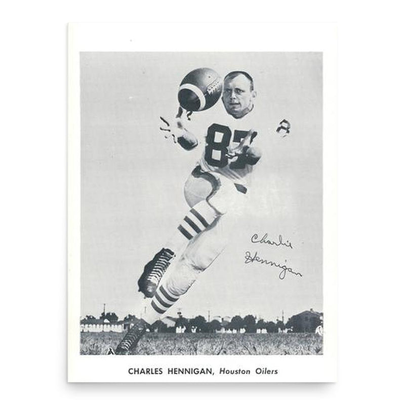 Charlie Hennigan poster print, in size 18x24 inches.