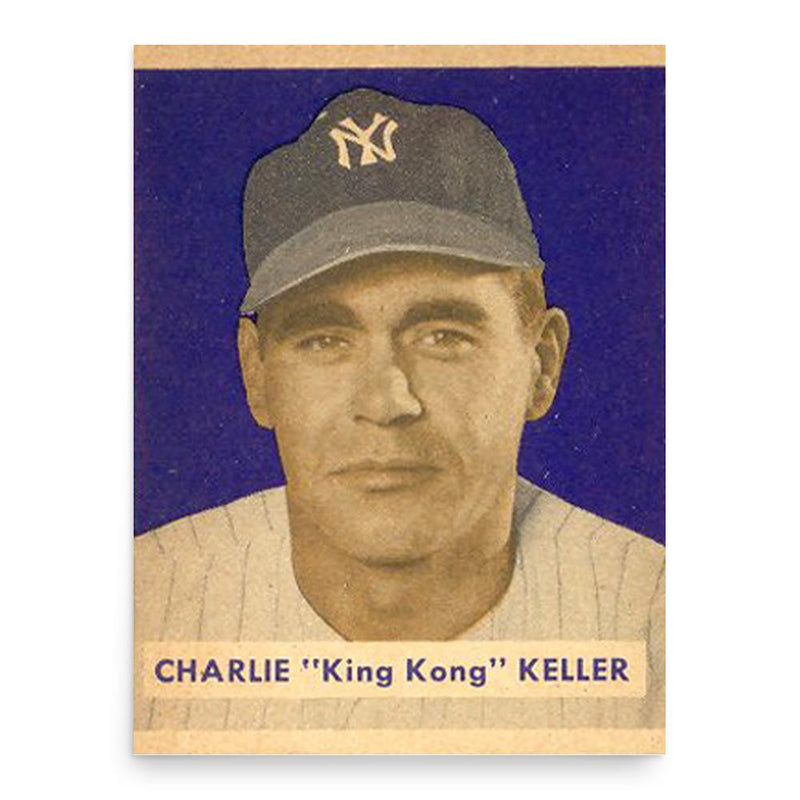 Charlie Keller poster print, in size 18x24 inches.