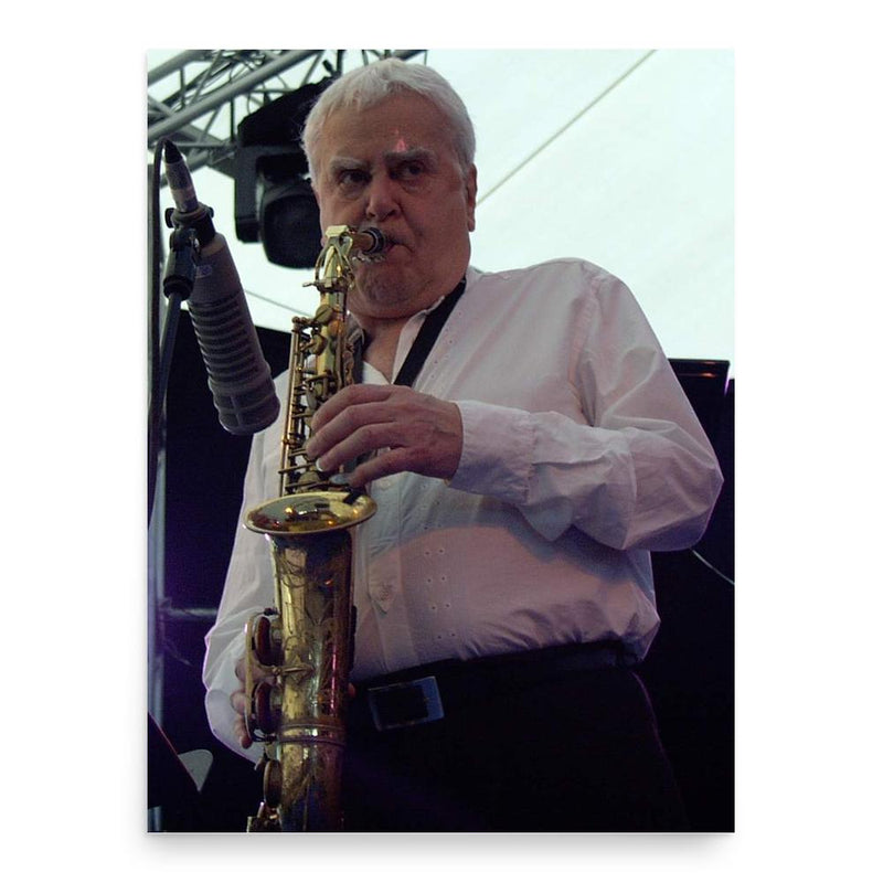 Charlie Mariano poster print, in size 18x24 inches.