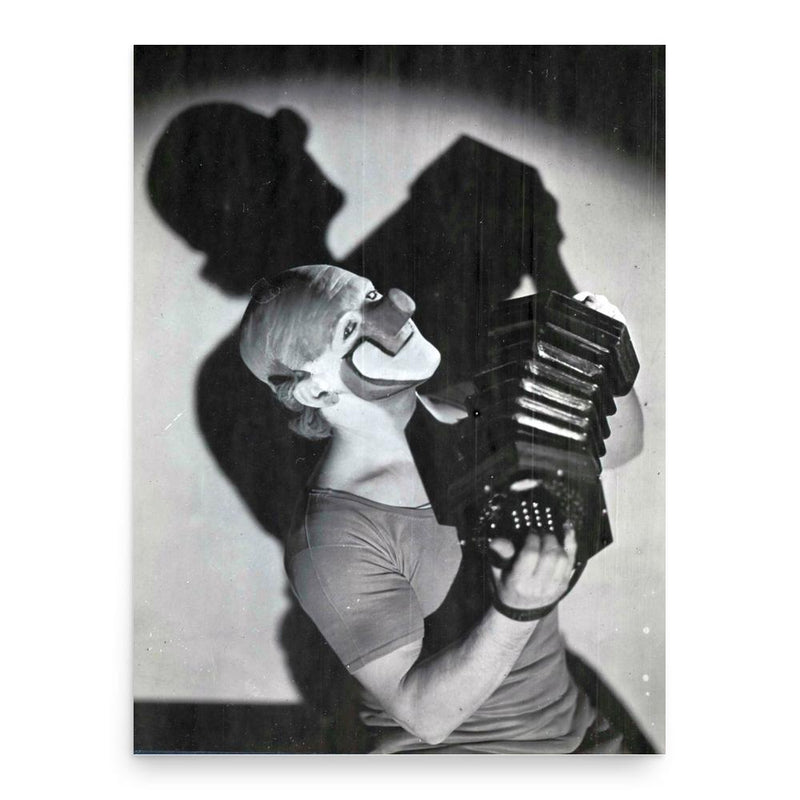 Charlie Rivel poster print, in size 18x24 inches.