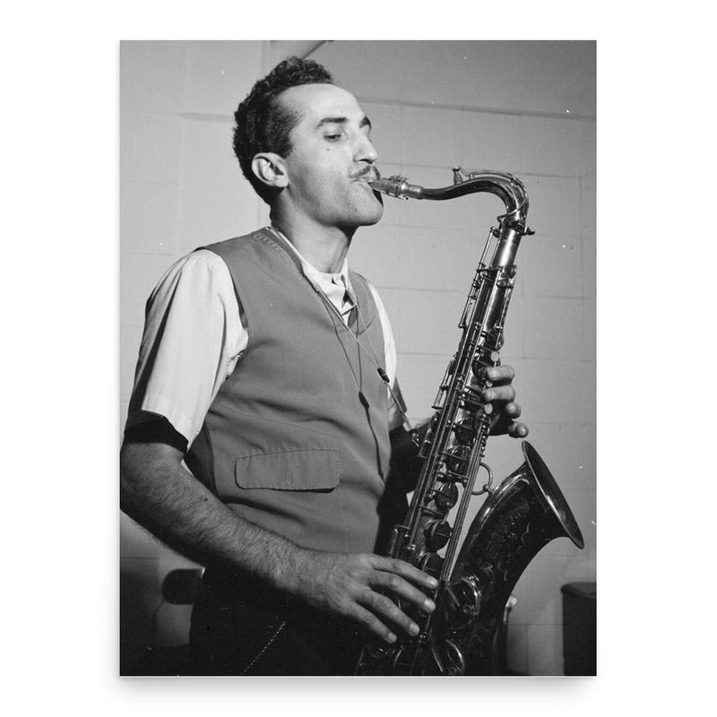 Charlie Ventura poster print, in size 18x24 inches.