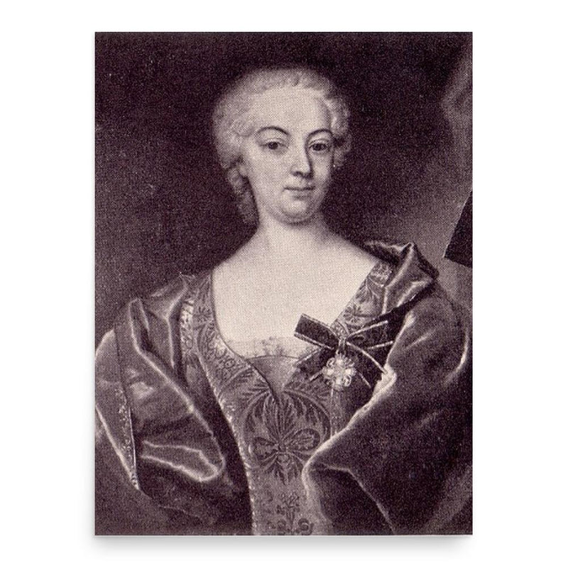 Charlotte Amalie Skeel poster print, in size 18x24 inches.