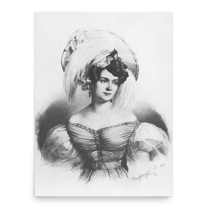 Charlotte Birch-Pfeiffer poster print, in size 18x24 inches.