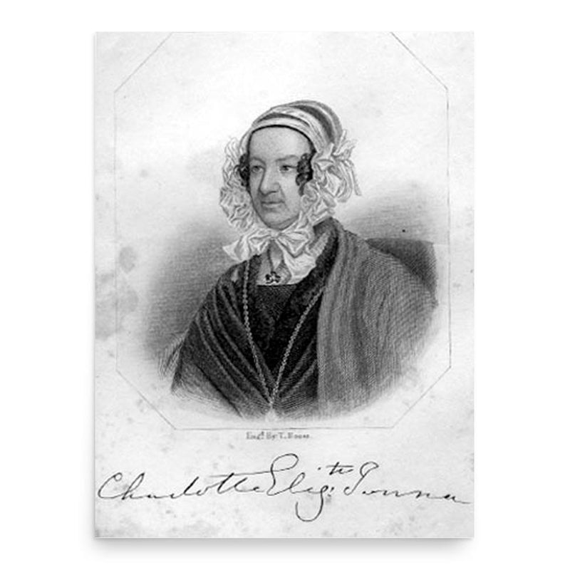 Charlotte Elizabeth Tonna poster print, in size 18x24 inches.