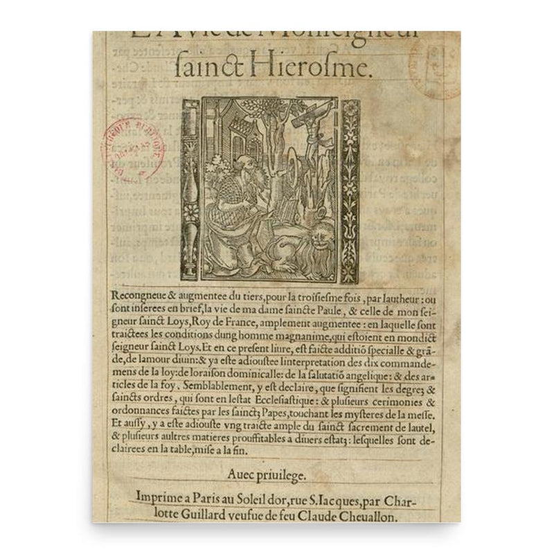 Charlotte Guillard poster print, in size 18x24 inches.