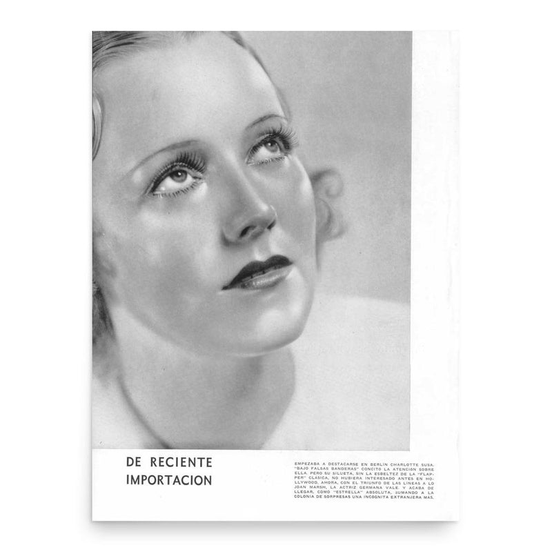 Charlotte Susa poster print, in size 18x24 inches.