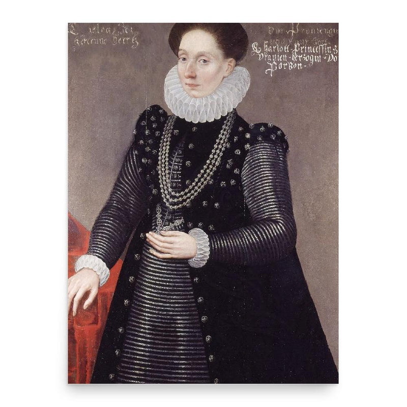 Charlotte of Bourbon poster print, in size 18x24 inches.