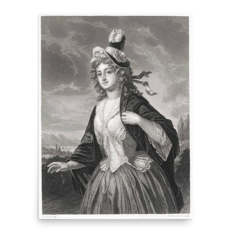 Charlotte von Lengefeld poster print, in size 18x24 inches.