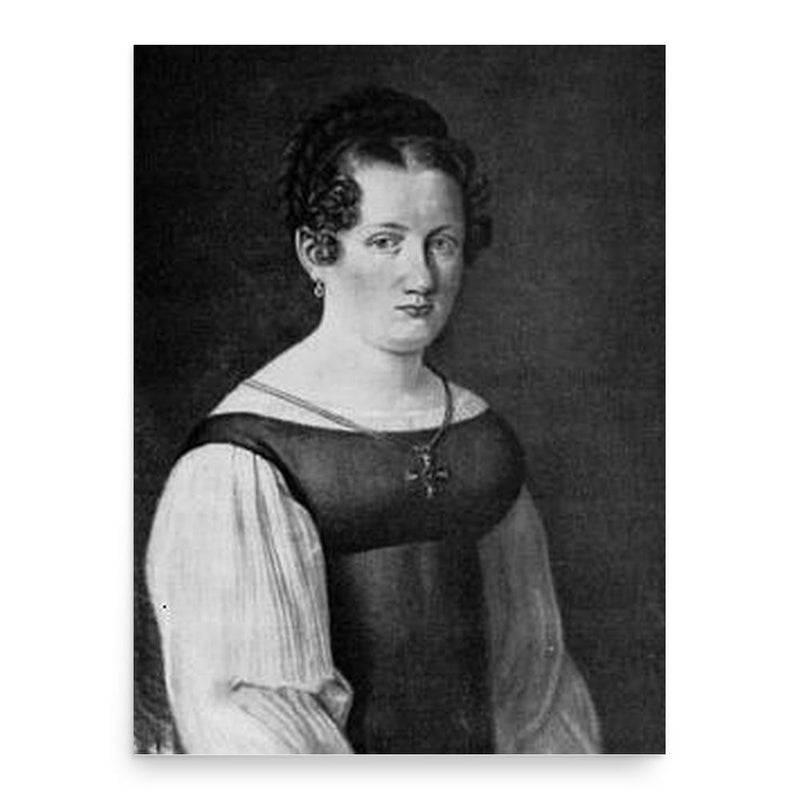 Charlotte von Siebold poster print, in size 18x24 inches.