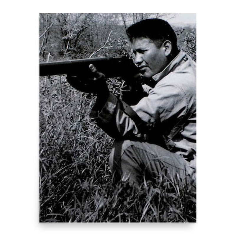 Chester Nez poster print, in size 18x24 inches.