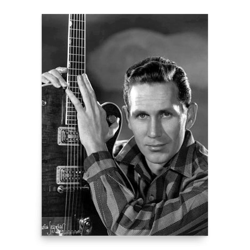 Chet Atkins poster print, in size 18x24 inches.