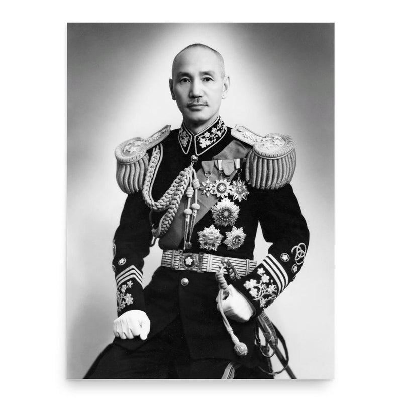 Chiang Kai-shek poster print, in size 18x24 inches.