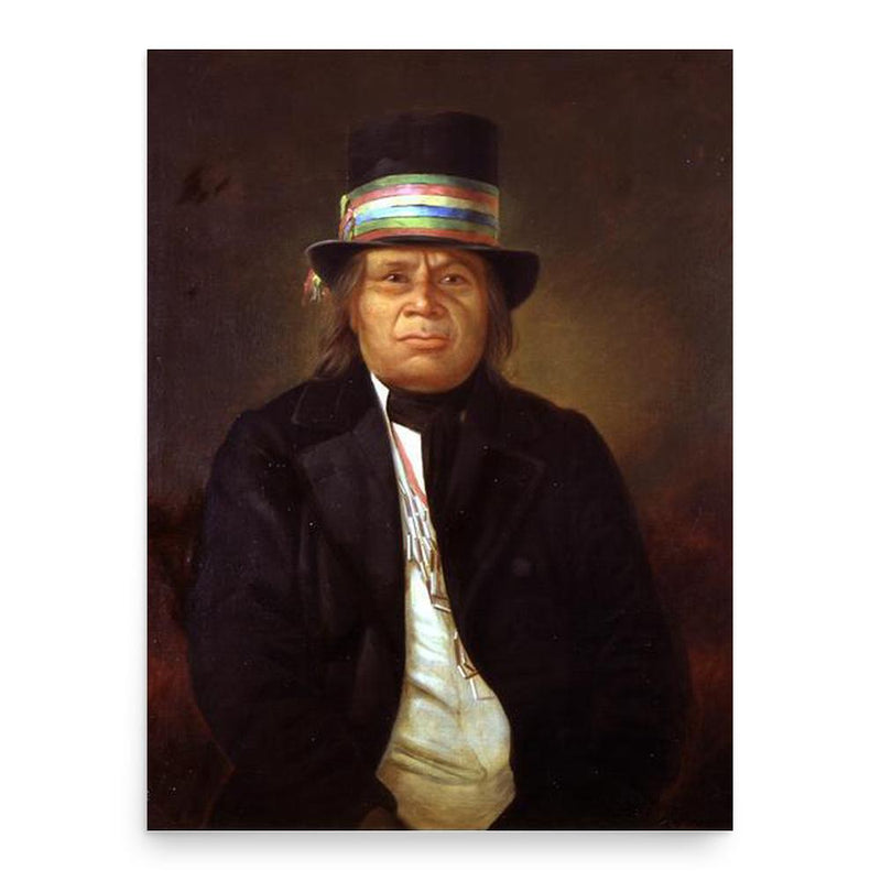 Chief Oshkosh poster print, in size 18x24 inches.