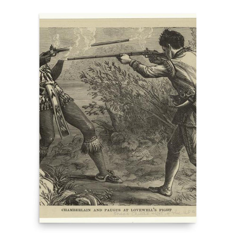 Chief Paugus poster print, in size 18x24 inches.