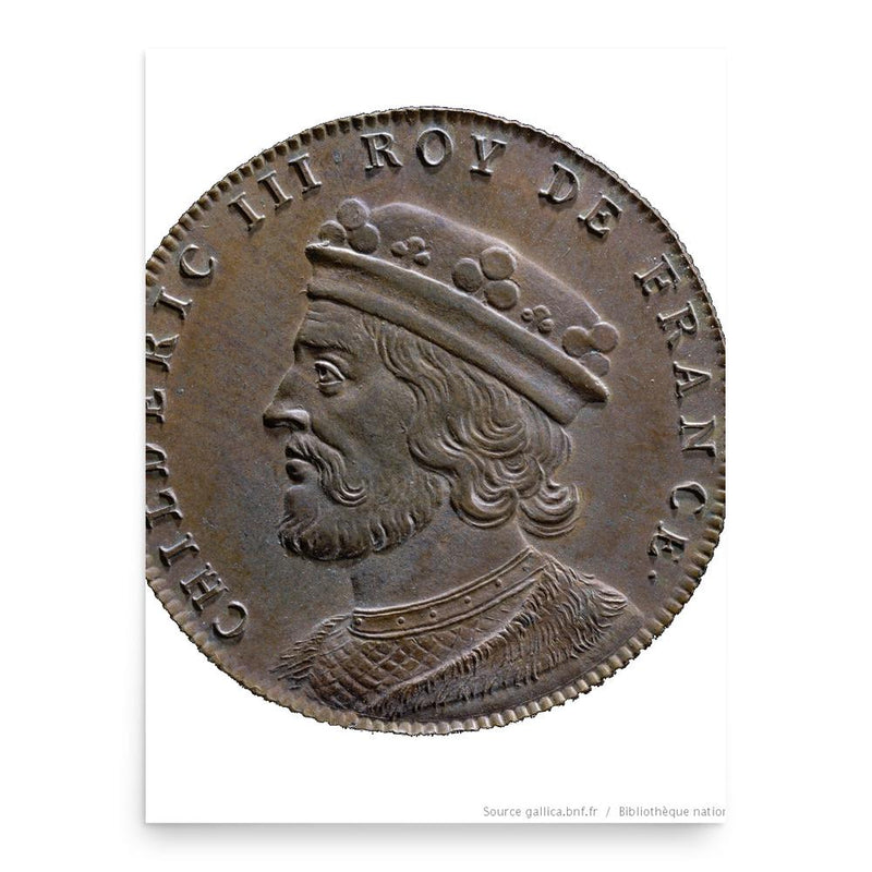Childeric III poster print, in size 18x24 inches.