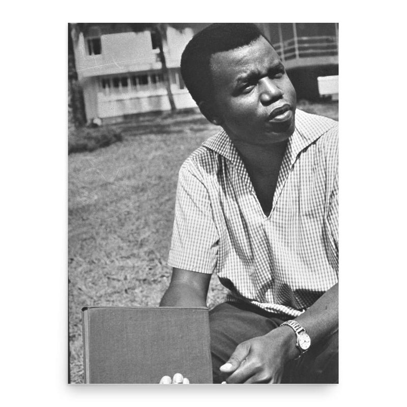 Chinua Achebe poster print, in size 18x24 inches.