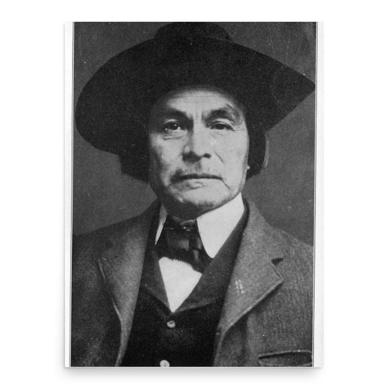 Chitto Harjo poster print, in size 18x24 inches.