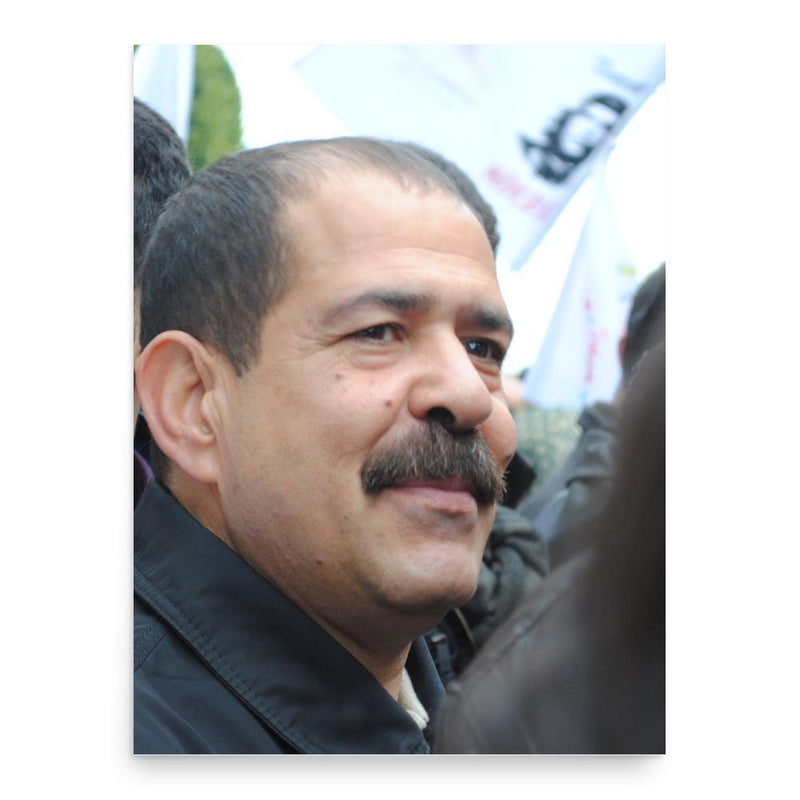 Chokri Belaid poster print, in size 18x24 inches.