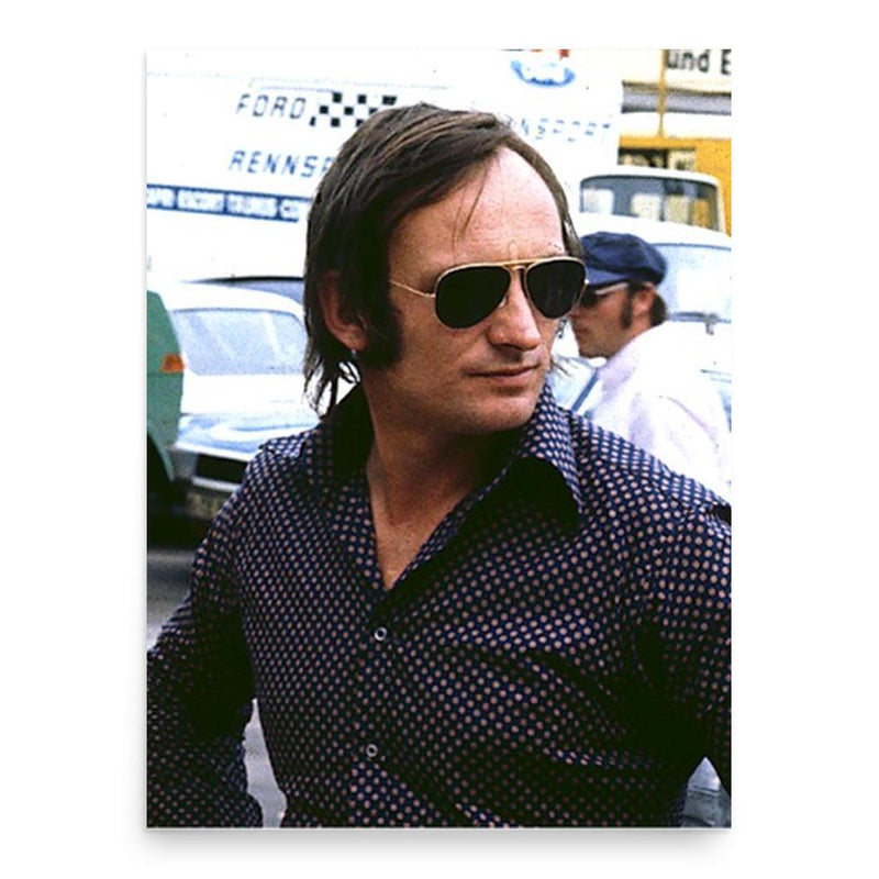 Chris Amon poster print, in size 18x24 inches.
