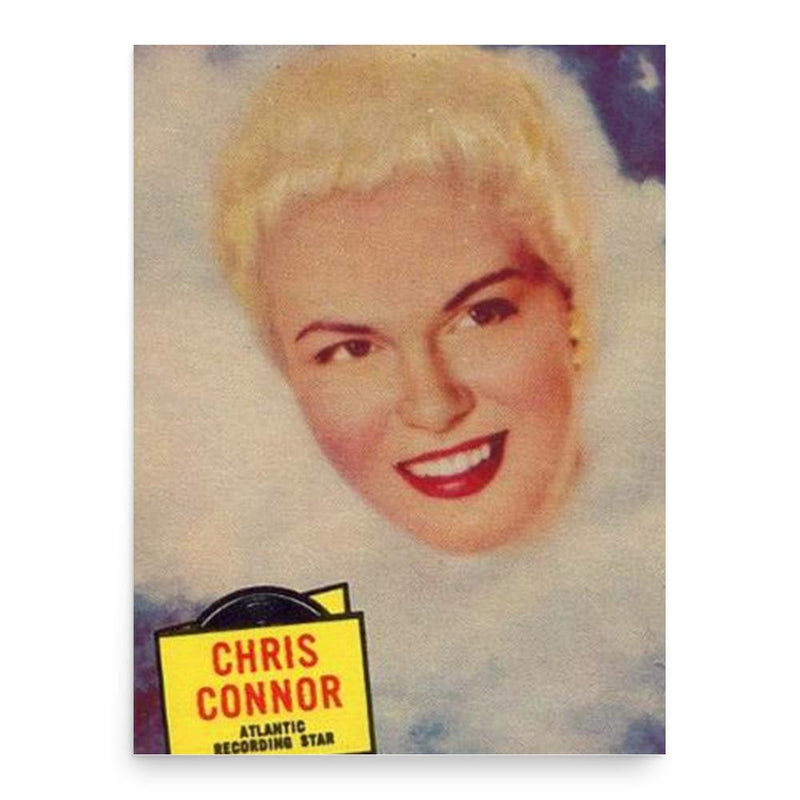 Chris Connor poster print, in size 18x24 inches.