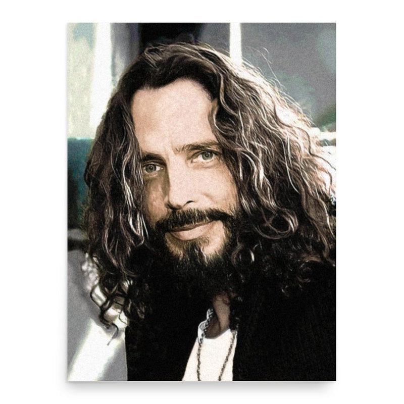 Chris Cornell poster print, in size 18x24 inches.