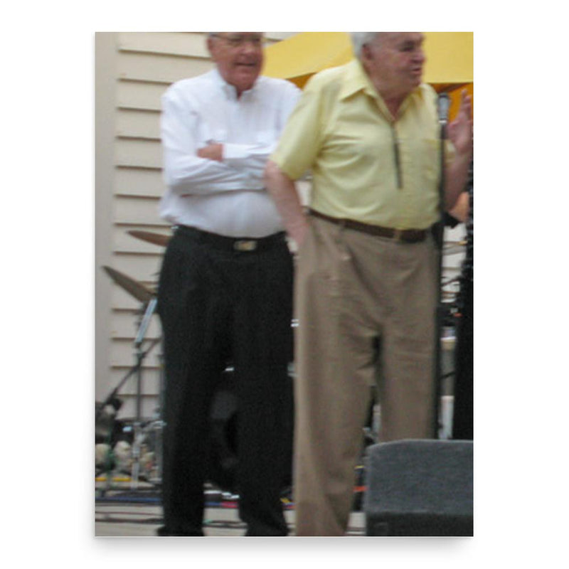 Chris Economaki poster print, in size 18x24 inches.