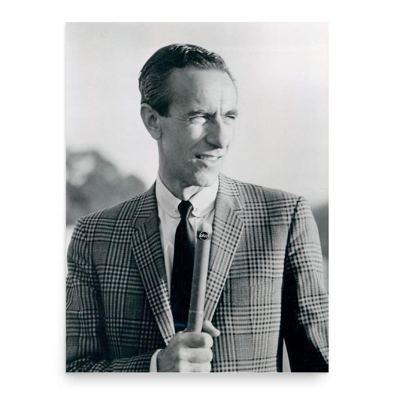 Chris Schenkel poster print, in size 18x24 inches.