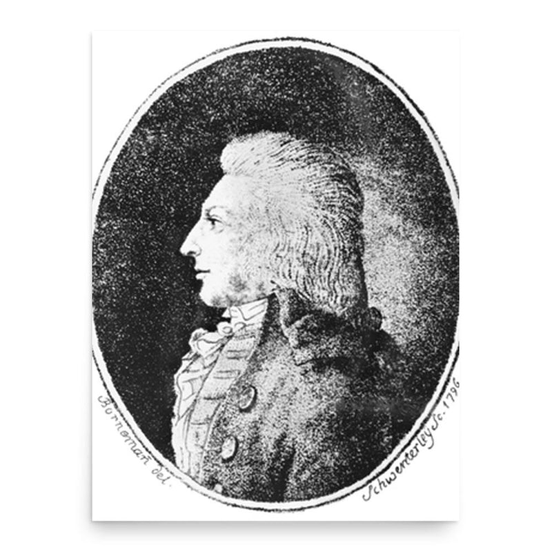 Christiaan Hendrik Persoon poster print, in size 18x24 inches.