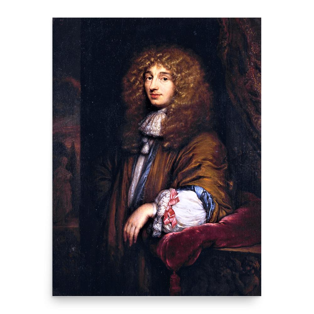 Christiaan Huygens poster print, in size 18x24 inches.