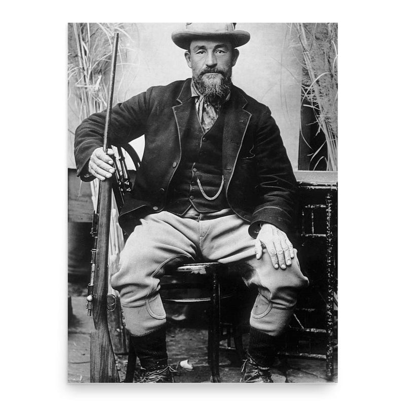 Christiaan de Wet poster print, in size 18x24 inches.