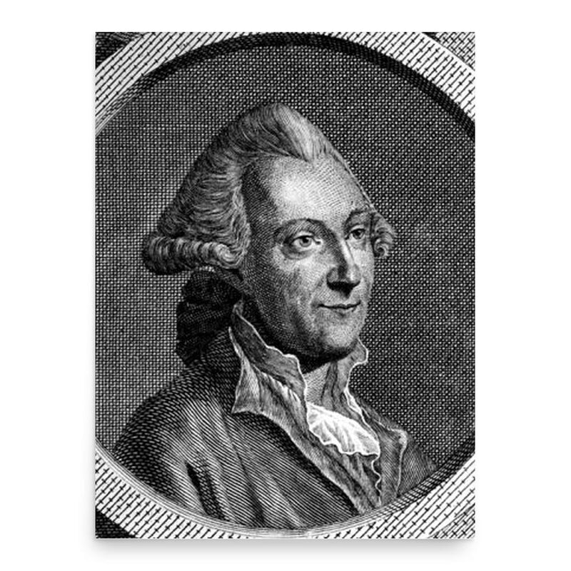 Christian Adolph Klotz poster print, in size 18x24 inches.