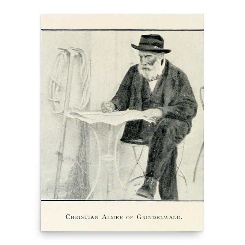 Christian Almer poster print, in size 18x24 inches.