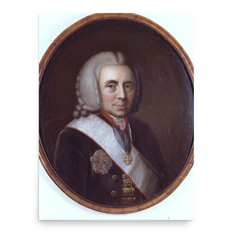 Christian August von Eyben poster print, in size 18x24 inches.