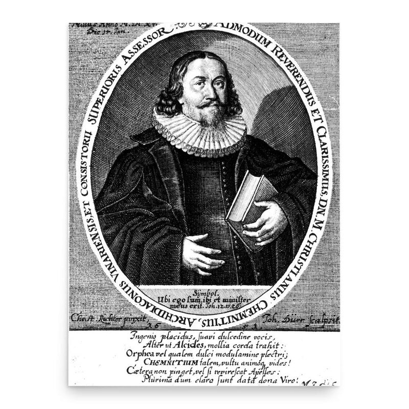 Christian Chemnitz poster print, in size 18x24 inches.