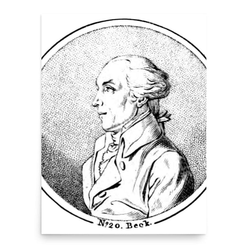 Christian Daniel Beck poster print, in size 18x24 inches.