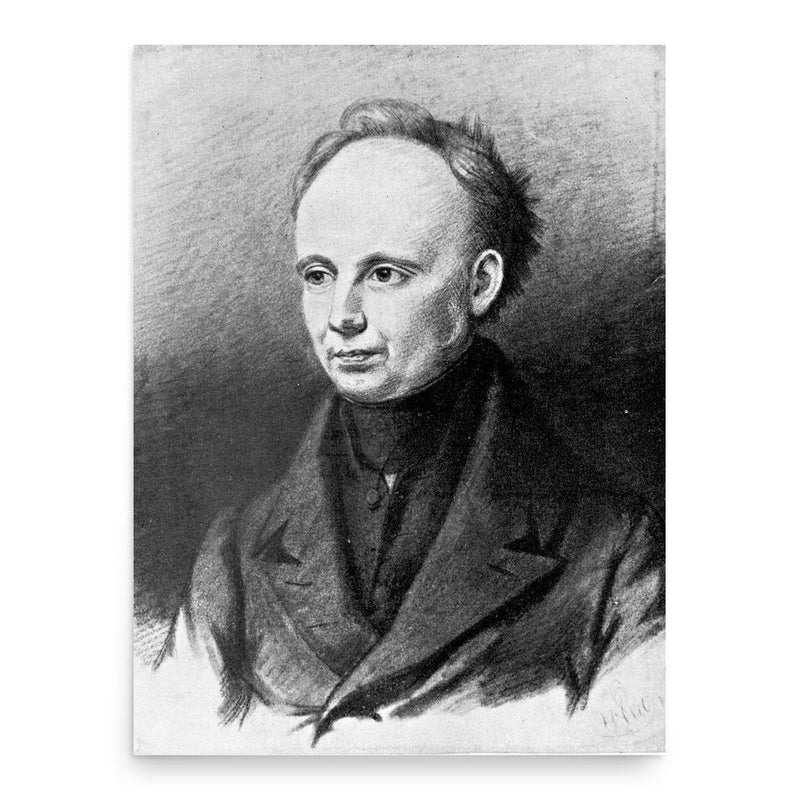 Christian Dietrich Grabbe poster print, in size 18x24 inches.