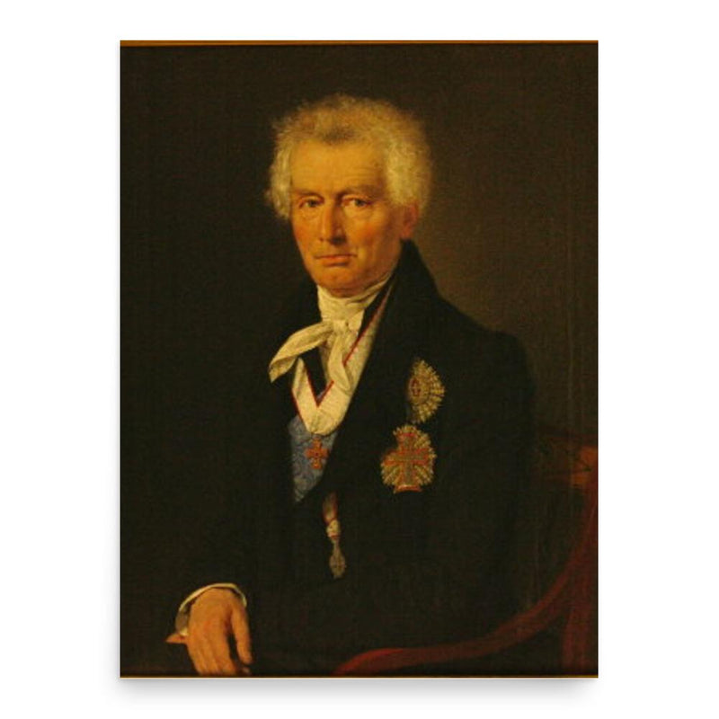 Christian Ditlev Frederik Reventlow poster print, in size 18x24 inches.