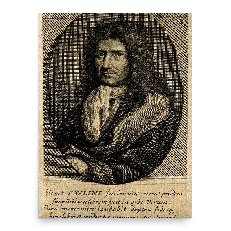 Christian Franz Paullini poster print, in size 18x24 inches.