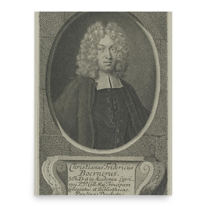 Christian Frederick Boerner poster print, in size 18x24 inches.