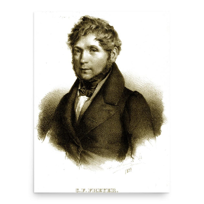 Christian Friedrich Freyer poster print, in size 18x24 inches.