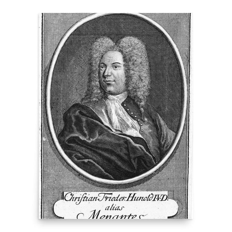 Christian Friedrich Hunold poster print, in size 18x24 inches.